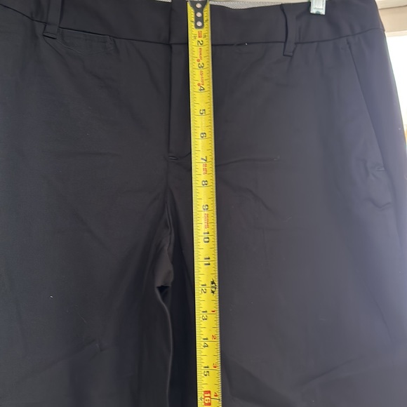 Gap NWOT Cotton Clean Flat Front Stretch Cropped Wide Leg Chino Black size 12 - Picture 9 of 10